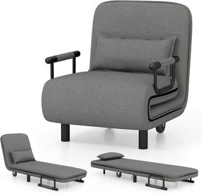 3 - in - 1 Folding Sofa Bed Chair with Adjustable Backrest and Mattress – Space - Saving Convertible Sleeper SGBS65 - with | Sold by Uncle Wiener's Wholesale