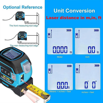 3 - in - 1 Laser Distance Meter 60 m Laser with 5 m Tape Measure 25 mm Wide 31LM605 - with | Sold by Uncle Wiener's Wholesale