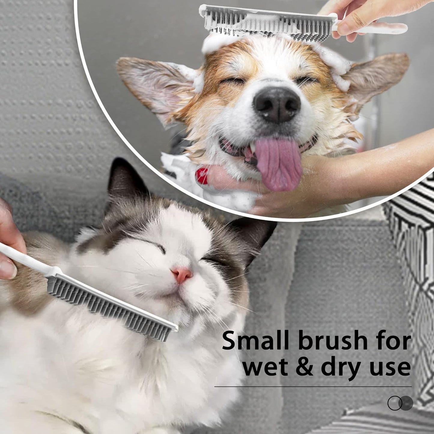 3 - in - 1 Rubber Carpet Rake Broom with Squeegee 52.8" Adjustable Handle Pet Hair Remover Tool - Shelters & Garages with | Sold by Uncle Wiener's Wholesale