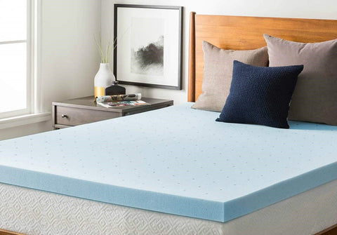 3 - Inch Gel Infused Memory Foam Mattress Topper – Twin, Full, Queen, King – Cooling & Pressure Relief - with QUEEN | Sold by Uncle Wiener's Wholesale