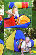 3 PCS Kids Play Tent with Tunnel and Ball Pit – Foldable Indoor & Outdoor Playhouse Set – RE1305 - with | Sold by Uncle Wiener's Wholesale