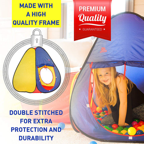 3 PCS Kids Play Tent with Tunnel and Ball Pit – Foldable Indoor & Outdoor Playhouse Set – RE1305 - with | Sold by Uncle Wiener's Wholesale