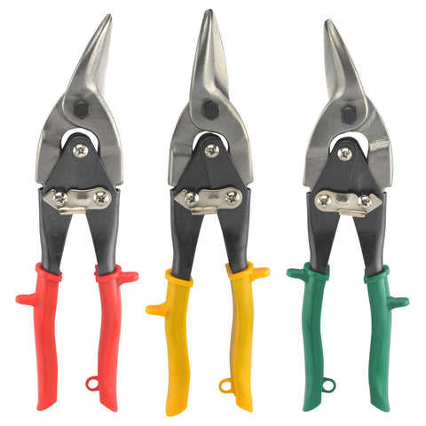 3 - Piece Aviation Tin Snip Set – Straight, Right & Left Cutting Shears S1022 - with | Sold by Uncle Wiener's Wholesale
