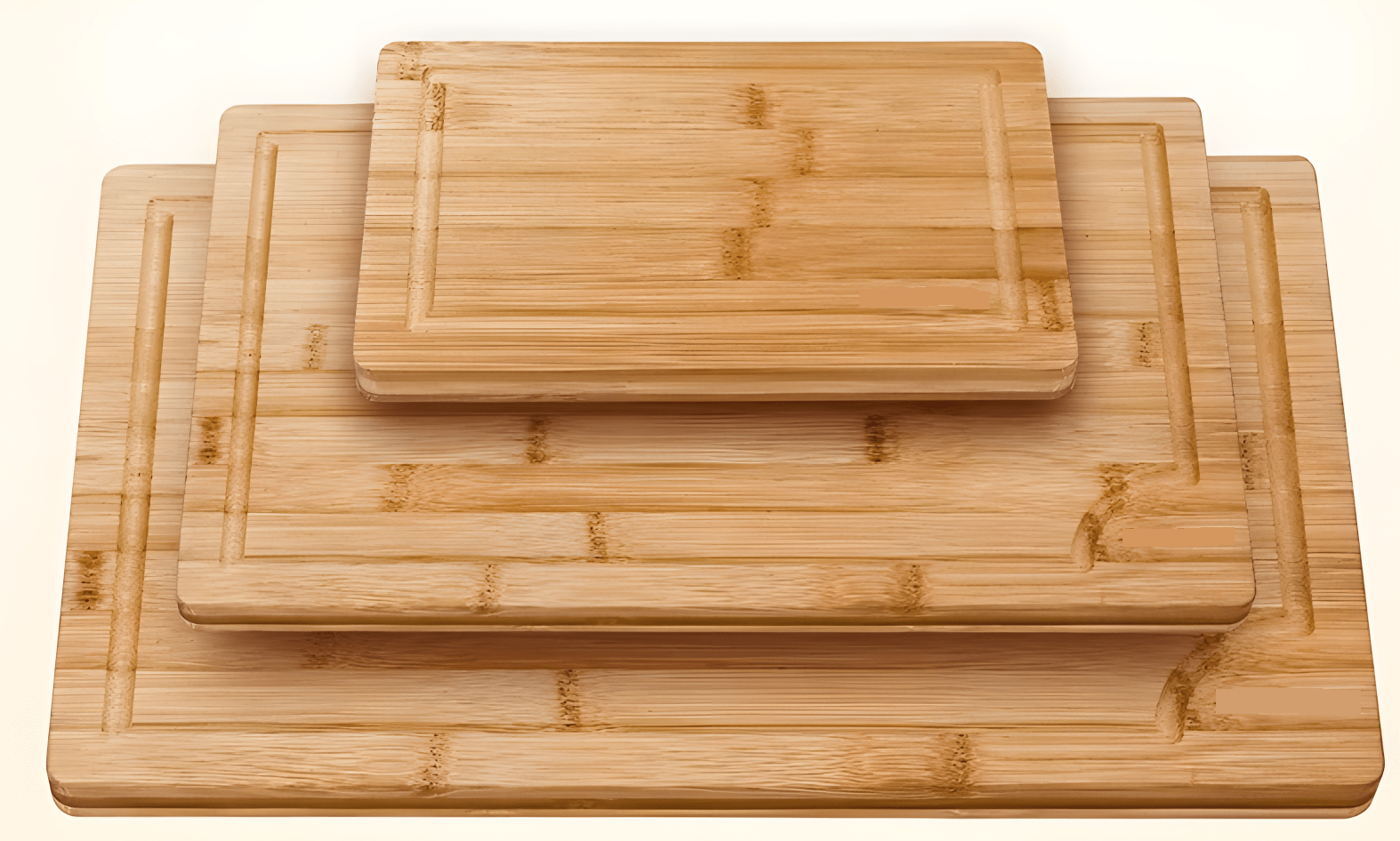 3 Piece Bamboo Cutting Board Set 15" 15" Thick Kitchen Chopping Boards BC3P - with | Sold by Uncle Wiener's Wholesale