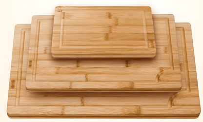 3 Piece Bamboo Cutting Board Set 15" 15" Thick Kitchen Chopping Boards BC3P - with | Sold by Uncle Wiener's Wholesale