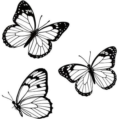 3-Piece Black Iron Butterfly Wall Art Set for Garden, Fence, Patio, Porch & Home Decor ONWD1212 - with | Sold by Uncle Wiener's Wholesale