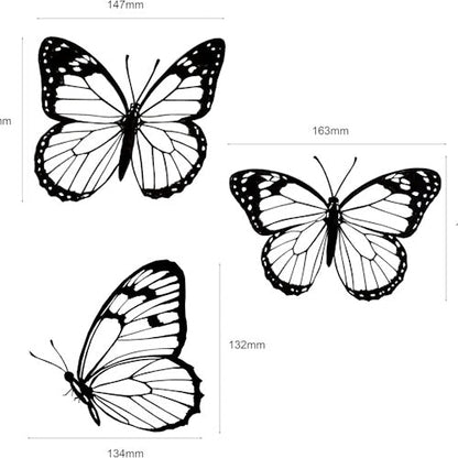 3-Piece Black Iron Butterfly Wall Art Set for Garden, Fence, Patio, Porch & Home Decor ONWD1212 - with | Sold by Uncle Wiener's Wholesale