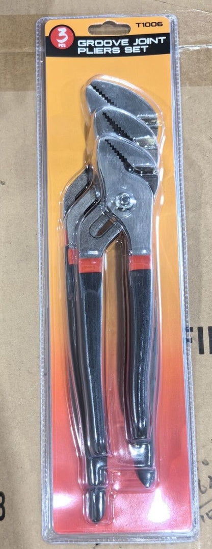 3-Piece Groove Joint Pliers Set 8" 10" 12" Adjustable Pliers T1006 - with | Sold by Uncle Wiener's Wholesale