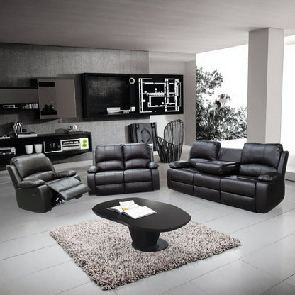 3 - Piece Manual Reclining Sofa Set 3 - 2 - 1 – Air Leather with Reclining Sofa, Loveseat & Chair – FF6033 Series - with Manual Reclining Sofa Set 3 - 2 - 1 – Gray Air Leather Reclining Loveseat | Sold by Uncle Wiener's Wholesale