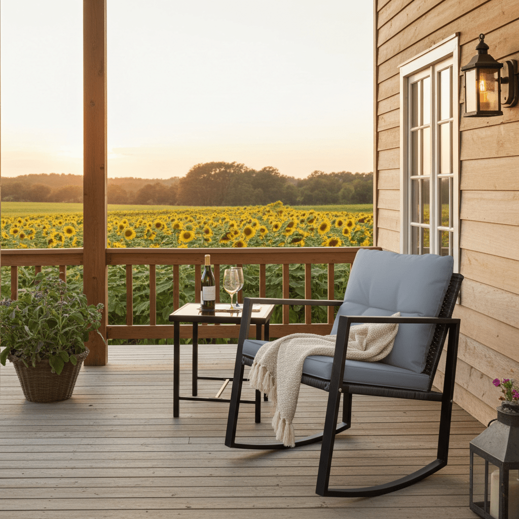 3 - Piece Outdoor Patio Rocking Chair Set with Table – Weather - Resistant Garden & Balcony Furniture (WSS21 726620) - Furniture with | Sold by Uncle Wiener's Wholesale