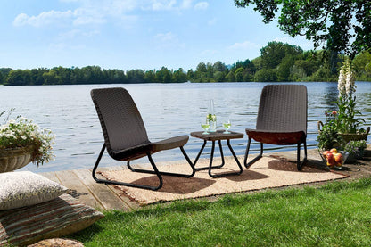 3 - Piece Patio Furniture Set with Side Table – Resin Rattan Outdoor Chairs Set S3039 - Furniture with | Sold by Uncle Wiener's Wholesale
