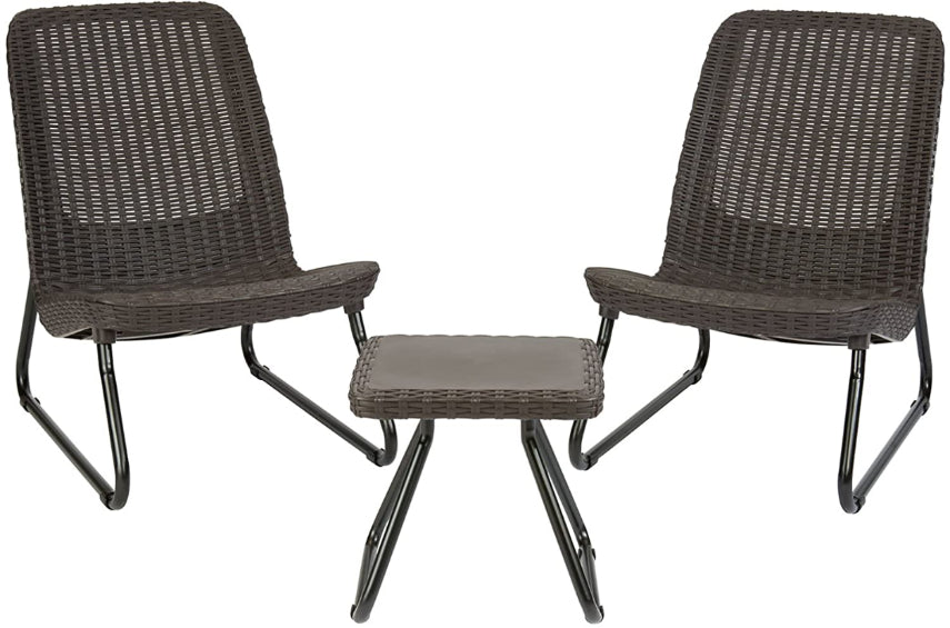 3 - Piece Patio Furniture Set with Side Table – Resin Rattan Outdoor Chairs Set S3039 - Furniture with | Sold by Uncle Wiener's Wholesale