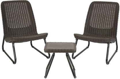 3 - Piece Patio Furniture Set with Side Table – Resin Rattan Outdoor Chairs Set S3039 - Furniture with | Sold by Uncle Wiener's Wholesale