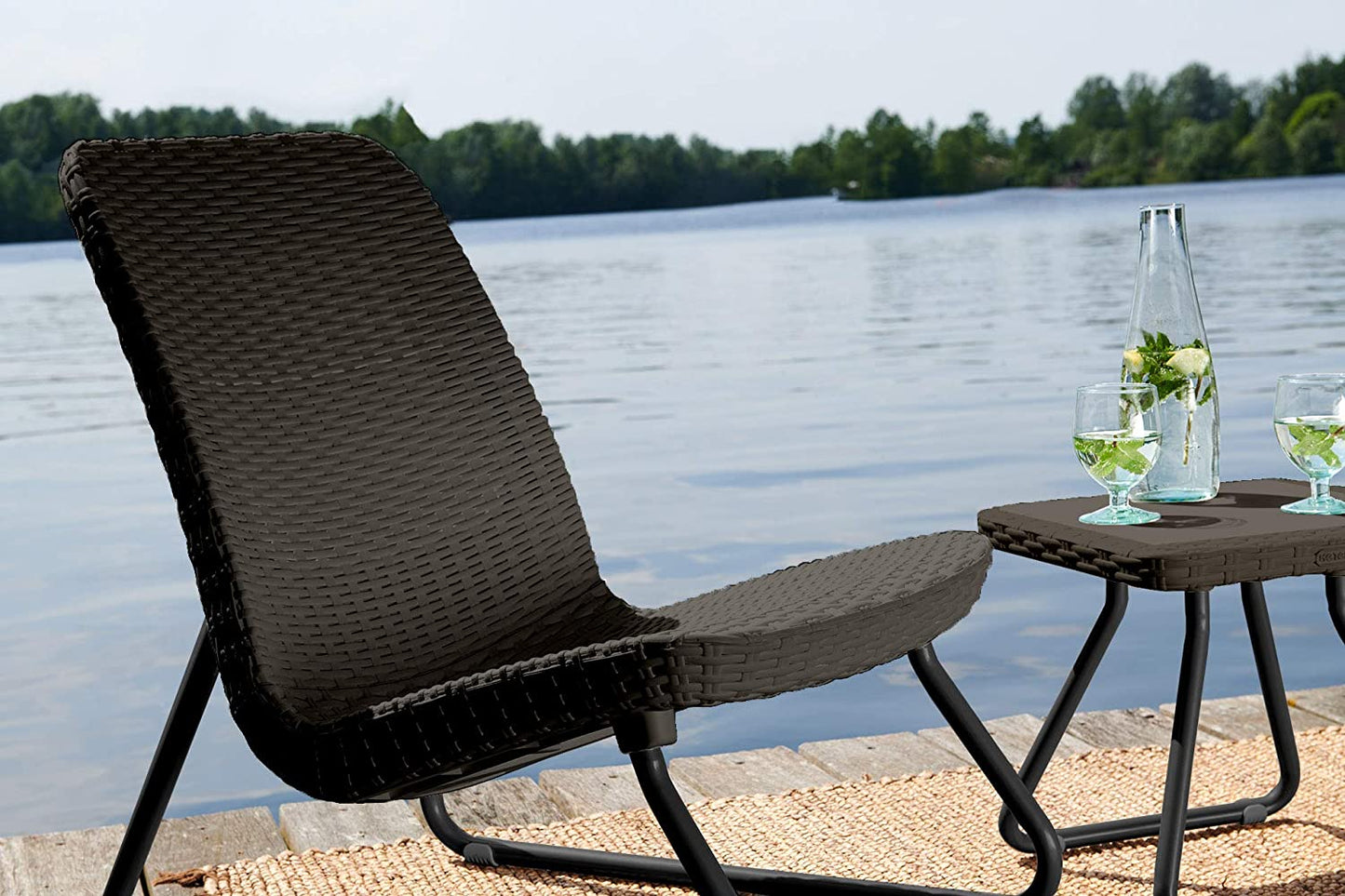 3 - Piece Patio Furniture Set with Side Table – Resin Rattan Outdoor Chairs Set S3039 - Furniture with | Sold by Uncle Wiener's Wholesale