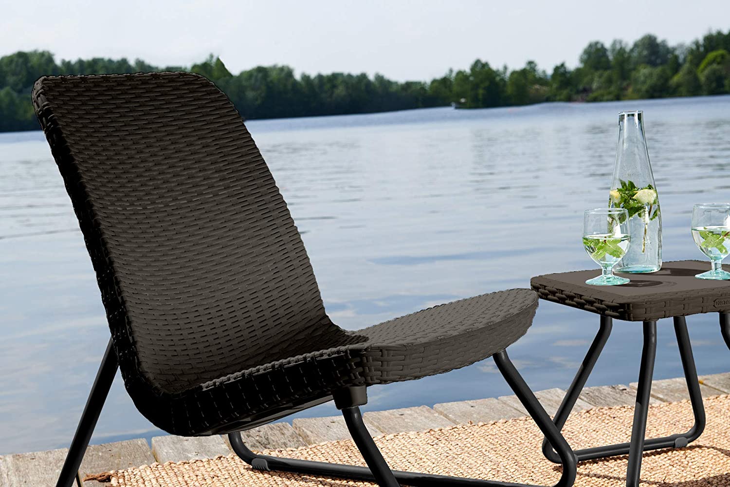 3 - Piece Patio Furniture Set with Side Table – Resin Rattan Outdoor Chairs Set S3039 - Furniture with | Sold by Uncle Wiener's Wholesale