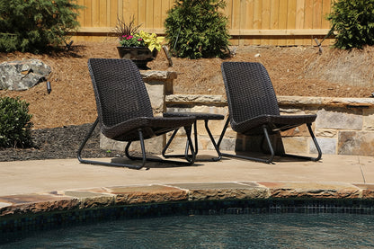 3 - Piece Patio Furniture Set with Side Table – Resin Rattan Outdoor Chairs Set S3039 - Furniture with | Sold by Uncle Wiener's Wholesale
