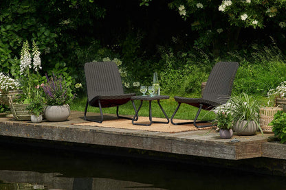 3 - Piece Patio Furniture Set with Side Table – Resin Rattan Outdoor Chairs Set S3039 - Furniture with | Sold by Uncle Wiener's Wholesale