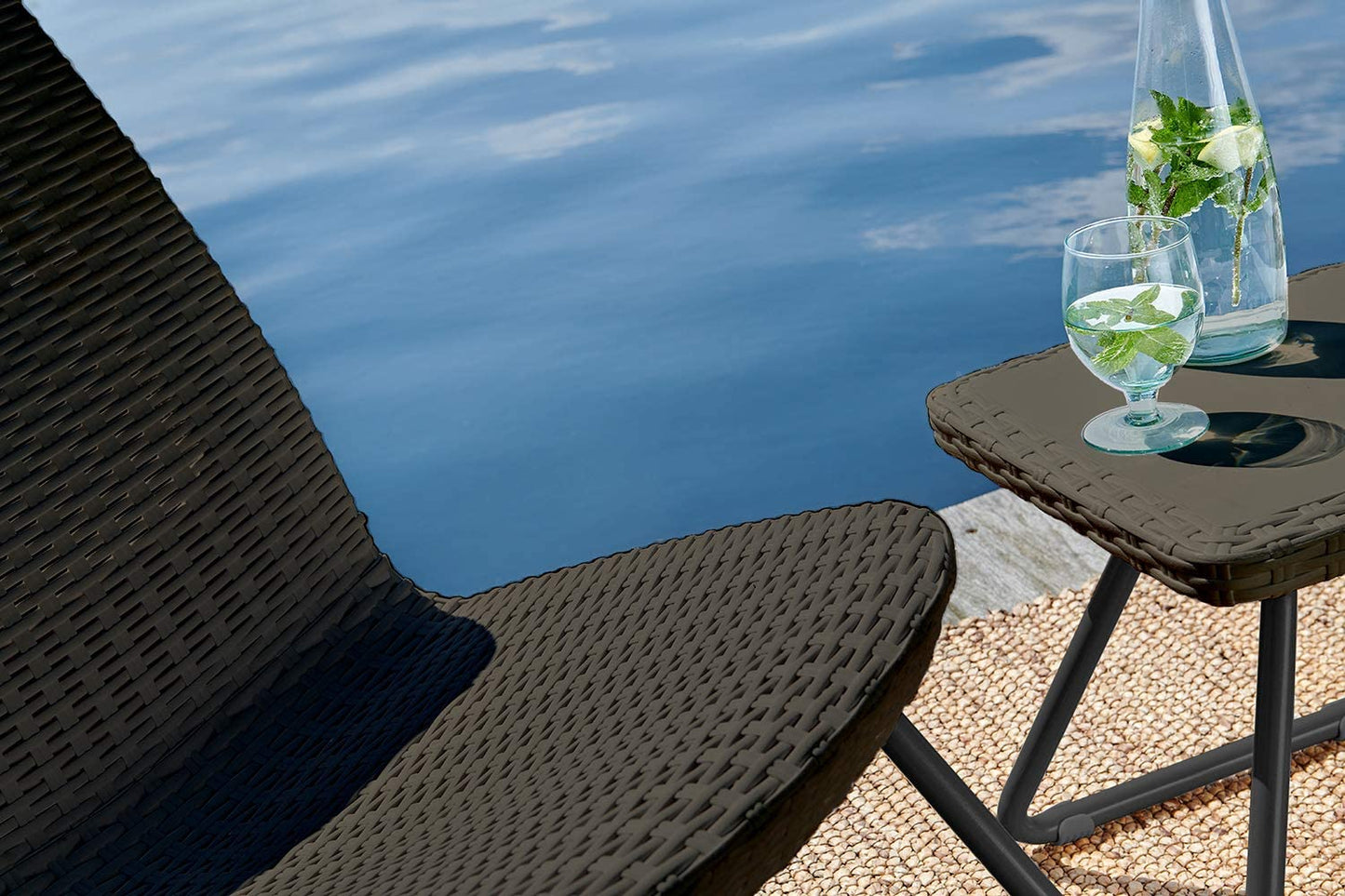 3 - Piece Patio Furniture Set with Side Table – Resin Rattan Outdoor Chairs Set S3039 - Furniture with | Sold by Uncle Wiener's Wholesale