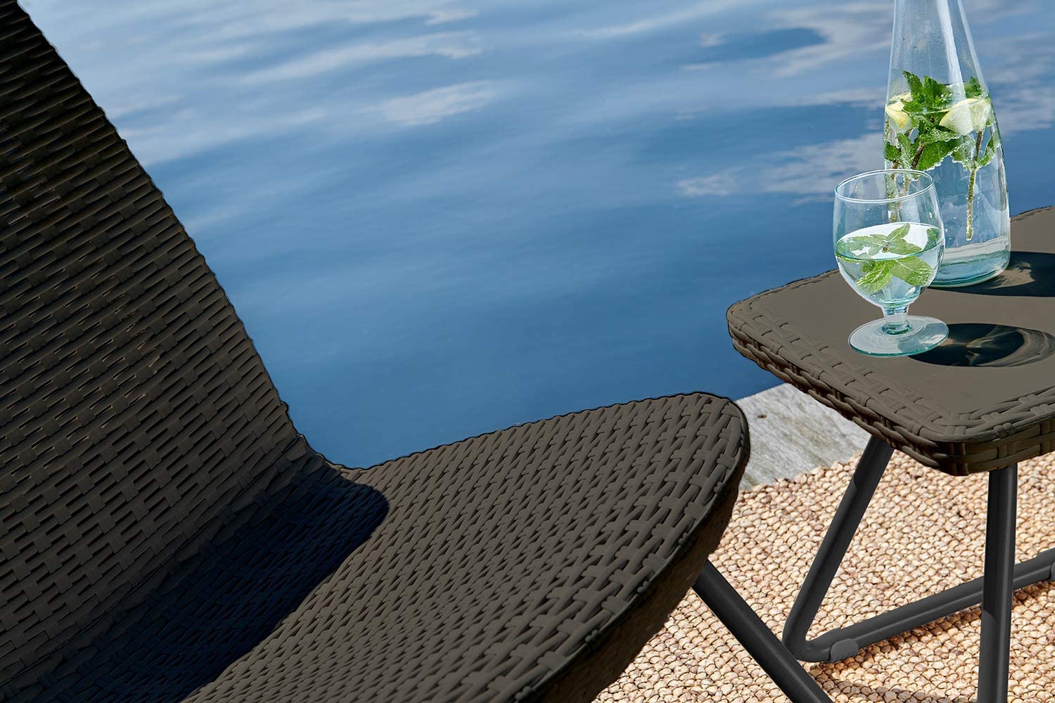 3 - Piece Patio Furniture Set with Side Table – Resin Rattan Outdoor Chairs Set S3039 - Furniture with | Sold by Uncle Wiener's Wholesale