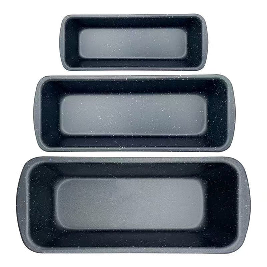 3-Piece Rectangle Bread Mold Set Non-Stick Loaf Pans 220532 - with | Sold by Uncle Wiener's Wholesale