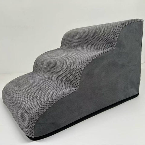 3 - Step Dog Stairs IDB303 – Soft Non - Slip Pet Ramp 22.4×15.7×15.7" IDB303 - Dog Stairs with | Sold by Uncle Wiener's Wholesale