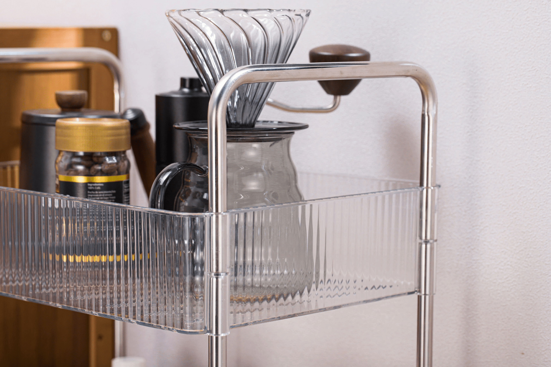 3-Tier Acrylic Storage Rack Small Clear Organizer Shelf 13" x 8.3" x 26" YYAC19 - with | Sold by Uncle Wiener's Wholesale