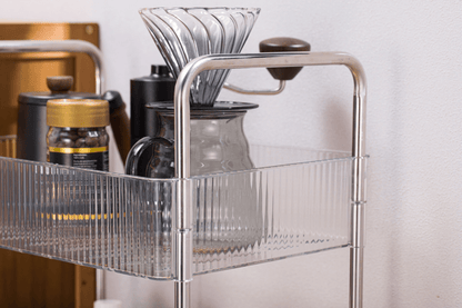 3-Tier Acrylic Storage Rack Small Clear Organizer Shelf 13" x 8.3" x 26" YYAC19 - with | Sold by Uncle Wiener's Wholesale
