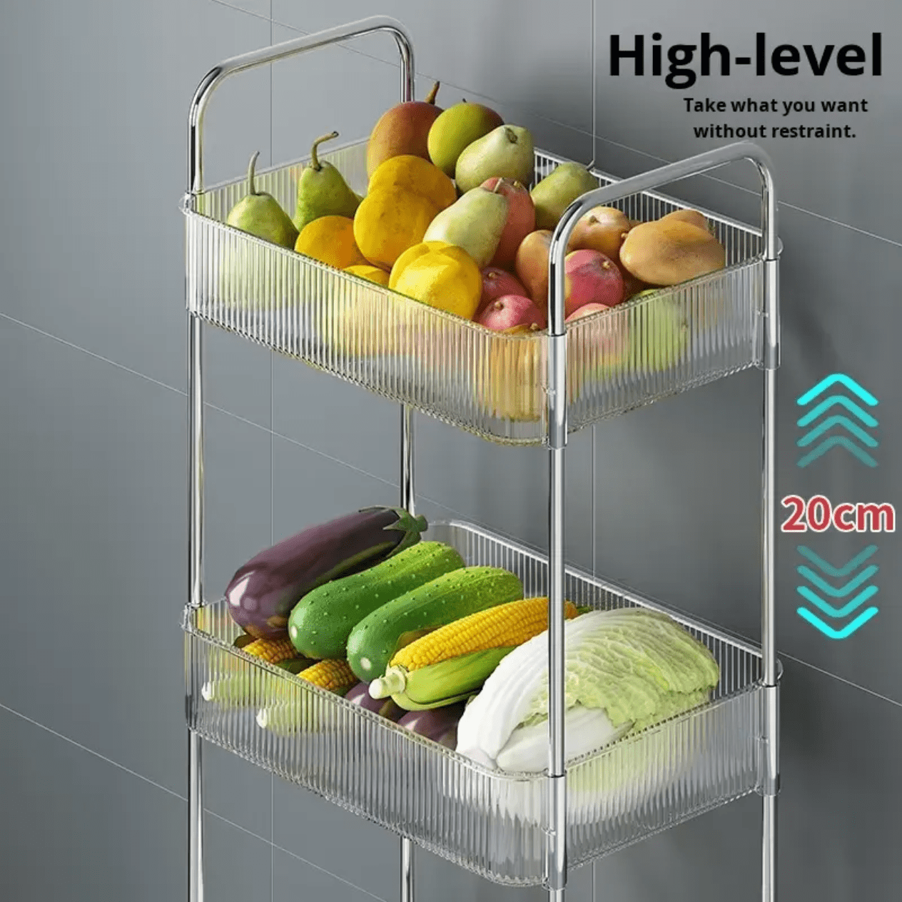 3-Tier Acrylic Storage Rack Small Clear Organizer Shelf 13" x 8.3" x 26" YYAC19 - with | Sold by Uncle Wiener's Wholesale