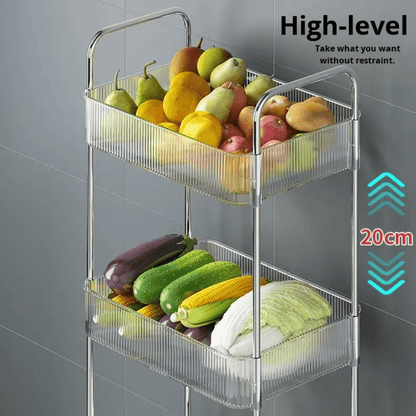 3-Tier Acrylic Storage Rack Small Clear Organizer Shelf 13" x 8.3" x 26" YYAC19 - with | Sold by Uncle Wiener's Wholesale