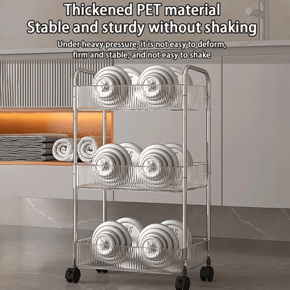 3-Tier Acrylic Storage Rack Small Clear Organizer Shelf 13" x 8.3" x 26" YYAC19 - with | Sold by Uncle Wiener's Wholesale