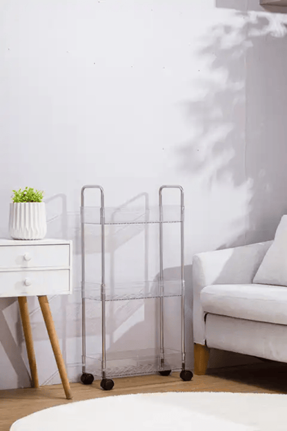 3-Tier Acrylic Storage Rack Small Clear Organizer Shelf 13" x 8.3" x 26" YYAC19 - with | Sold by Uncle Wiener's Wholesale