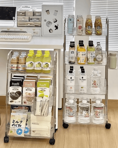 3-Tier Acrylic Storage Rack Small Clear Organizer Shelf 13" x 8.3" x 26" YYAC19 - with | Sold by Uncle Wiener's Wholesale