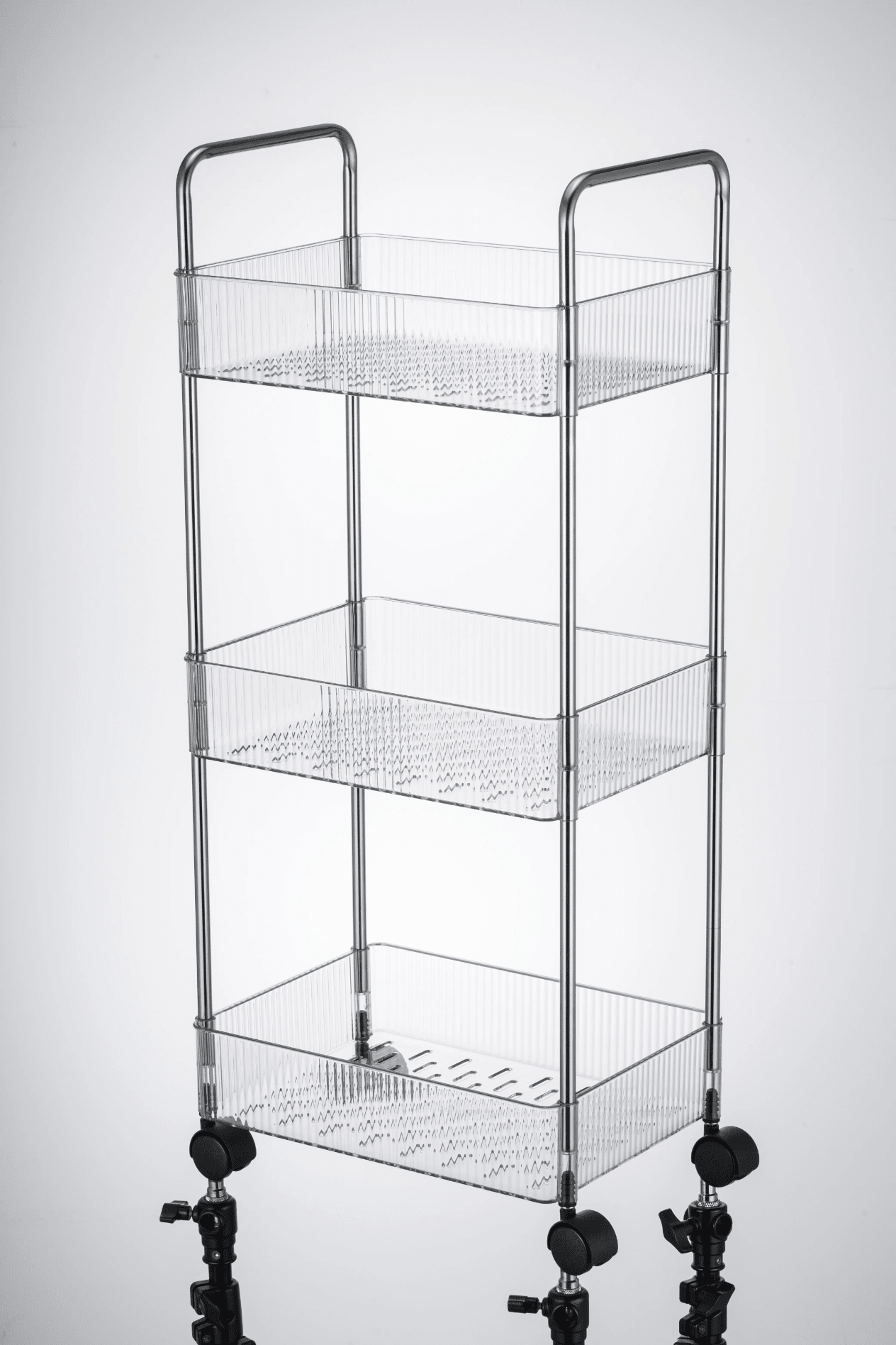 3-Tier Acrylic Storage Rack Small Clear Organizer Shelf 13" x 8.3" x 26" YYAC19 - with | Sold by Uncle Wiener's Wholesale
