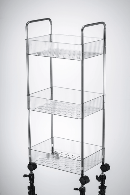3-Tier Acrylic Storage Rack Small Clear Organizer Shelf 13" x 8.3" x 26" YYAC19 - with | Sold by Uncle Wiener's Wholesale