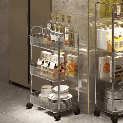 3-Tier Acrylic Storage Rack Small Clear Organizer Shelf 13" x 8.3" x 26" YYAC19 - with | Sold by Uncle Wiener's Wholesale