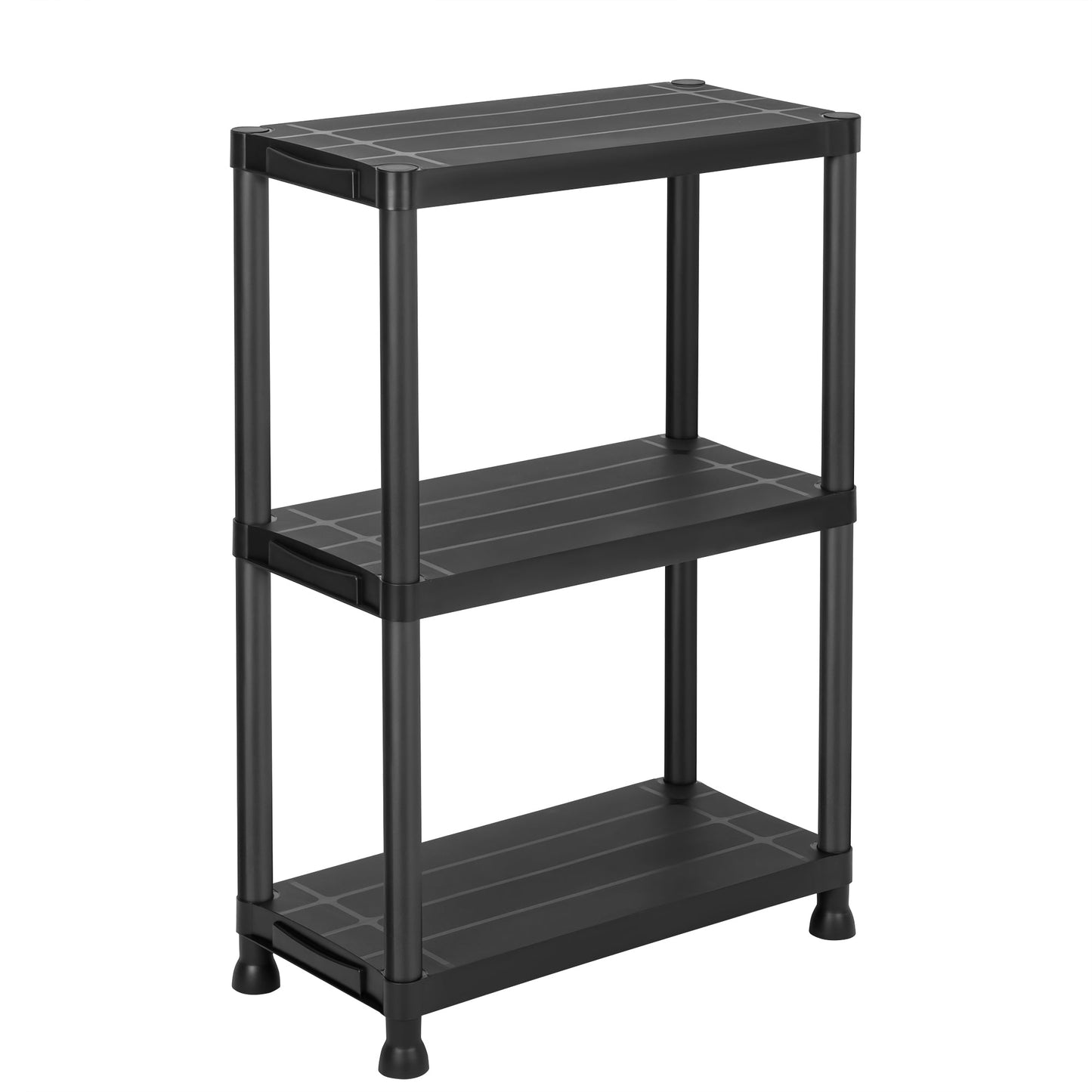 3 - Tier Heavy Duty Plastic Storage Shelving Rack – Utility Organizer for Garage & Home AMPSR33 - with | Sold by Uncle Wiener's Wholesale