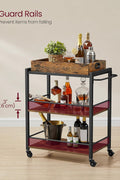 3 - Tier Kitchen Serving Utility Cart with Removable Tray – S1323 - with | Sold by Uncle Wiener's Wholesale