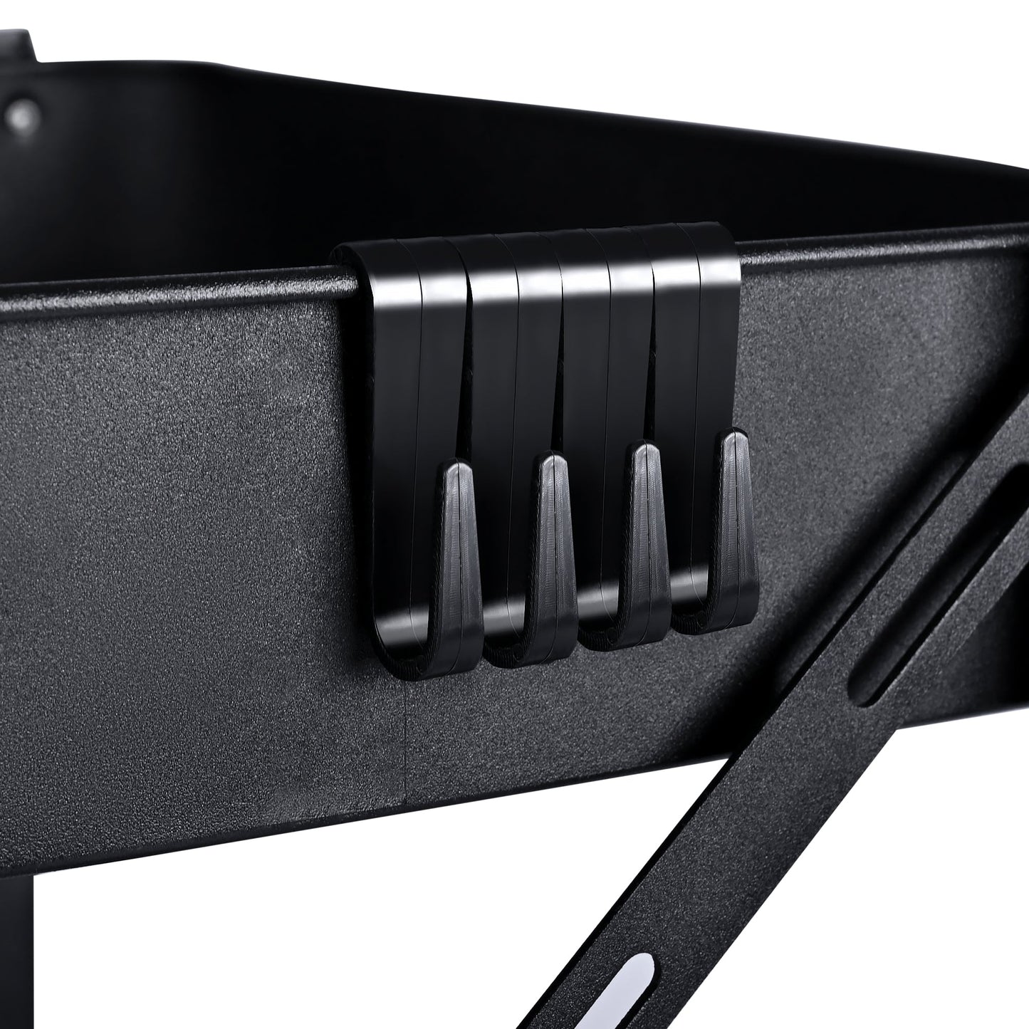3-Tier Rolling Kitchen Storage Rack – Foldable Black Metal Shelf Organizer | SKU: AMMTR3 - Kitchen Appliances with | Sold by Uncle Wiener's Wholesale