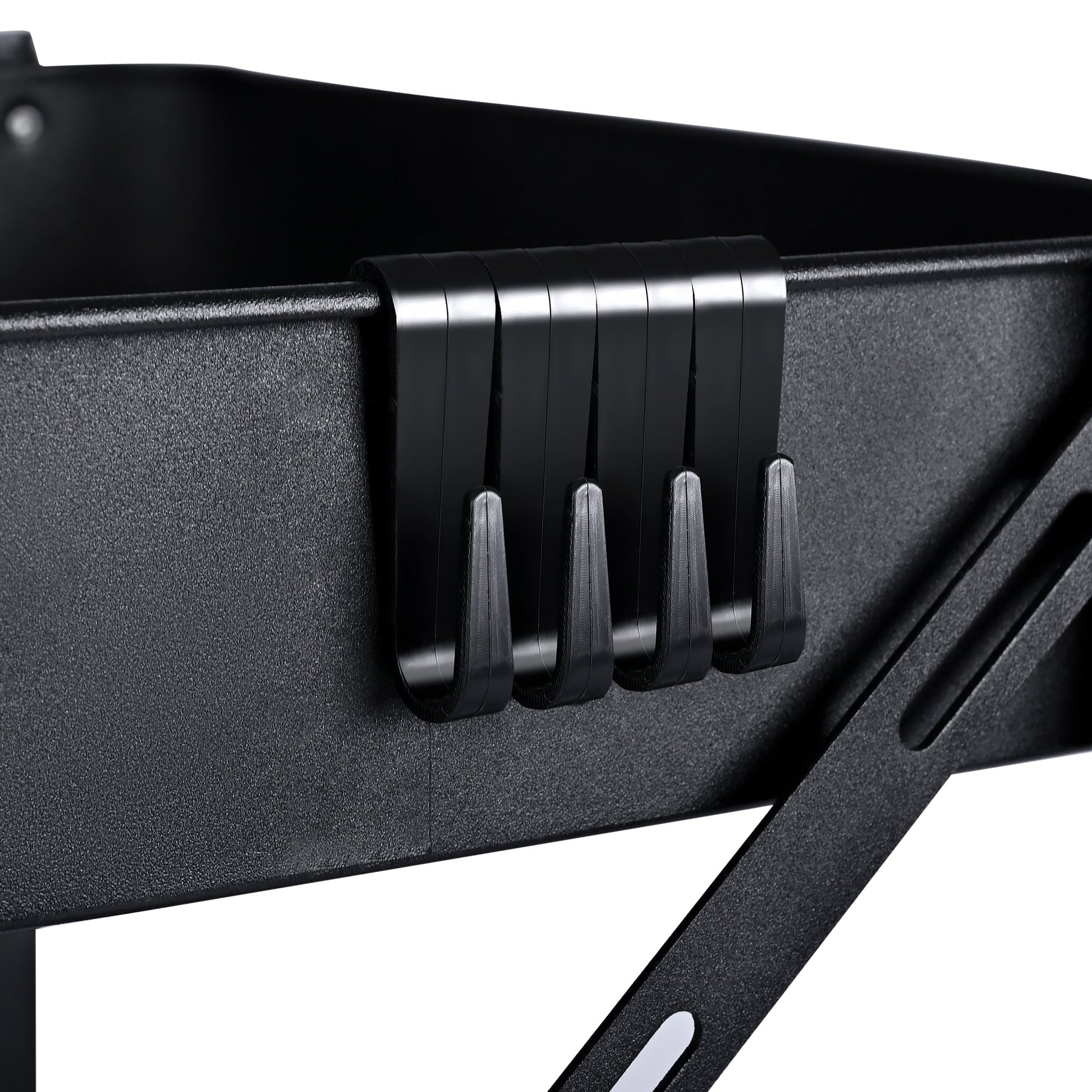 3-Tier Rolling Kitchen Storage Rack – Foldable Black Metal Shelf Organizer | SKU: AMMTR3 - Kitchen Appliances with | Sold by Uncle Wiener's Wholesale