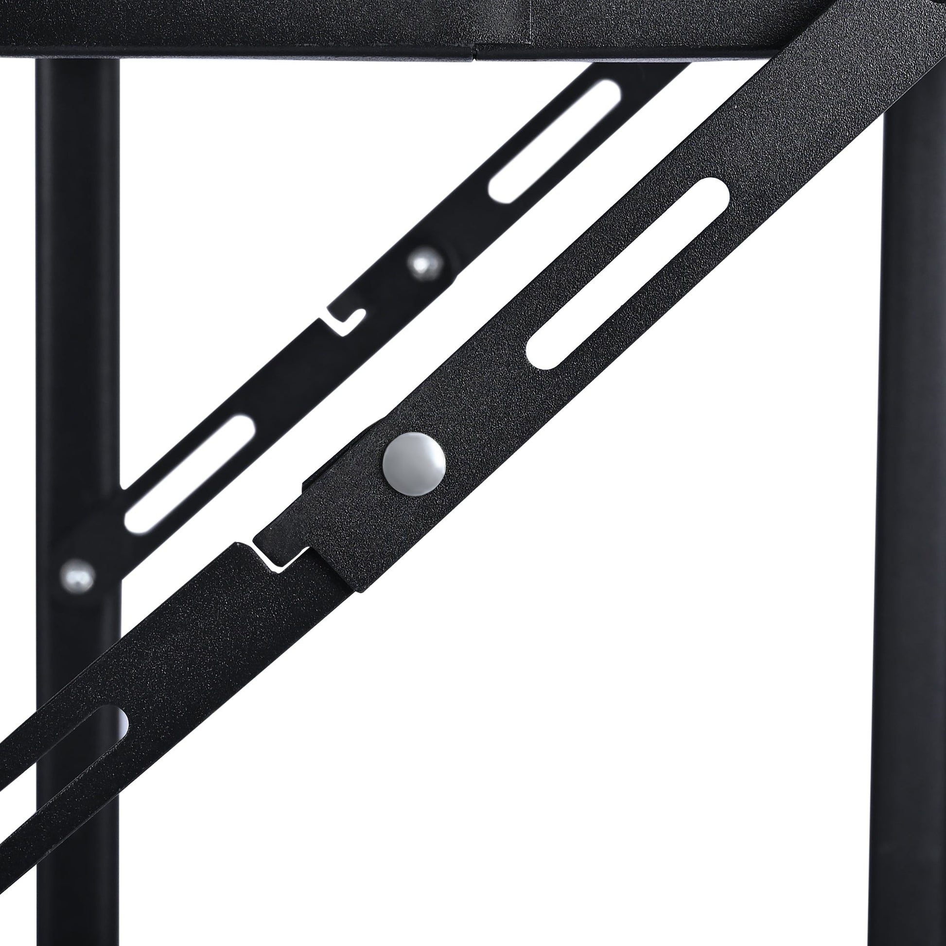 3-Tier Rolling Kitchen Storage Rack – Foldable Black Metal Shelf Organizer | SKU: AMMTR3 - Kitchen Appliances with | Sold by Uncle Wiener's Wholesale