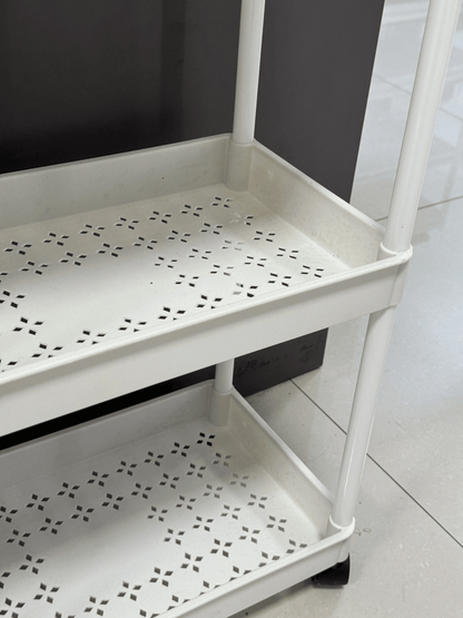 3-Tier Storage Rack Upgraded Slim Organizer Shelf 15" x 11" x 27.6" YYSR12 - with | Sold by Uncle Wiener's Wholesale