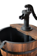 3 Tier Wooden Barrel Water Fountain with Pump – Rustic Outdoor Garden Feature WWF51 - with | Sold by Uncle Wiener's Wholesale