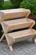 3 - Tier Wooden Raised Garden Planter Box – Cascading Vertical Bed for Herbs, Flowers & Vegetables | SKU: RGT210 - with | Sold by Uncle Wiener's Wholesale