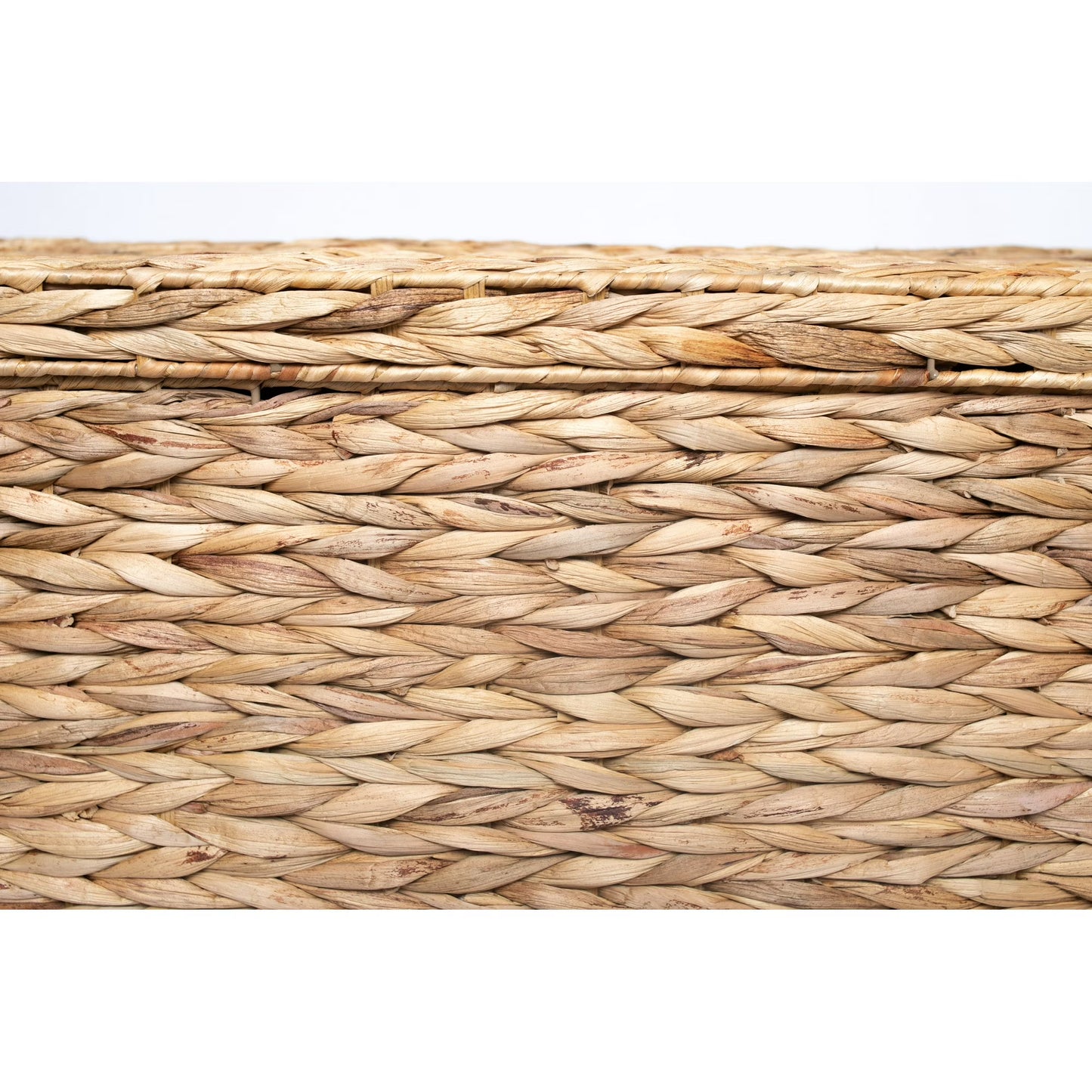 Better Homes & Gardens Large Natural Water Hyacinth Storage Trunk – Woven Decorative Basket with Handles
