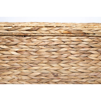 Better Homes & Gardens Large Natural Water Hyacinth Storage Trunk – Woven Decorative Basket with Handles