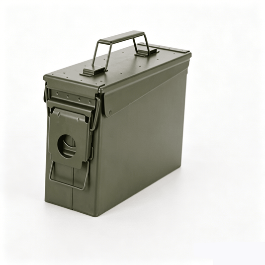 30 Cal & 50 Cal Metal Ammo Can Storage Box Military - Style Waterproof Utility Case for Ammo, Tools, Camping Gear & Emergency Storage - General Equipment with M19A1 30 Cal Ammo Can | Sold by Uncle Wiener's Wholesale