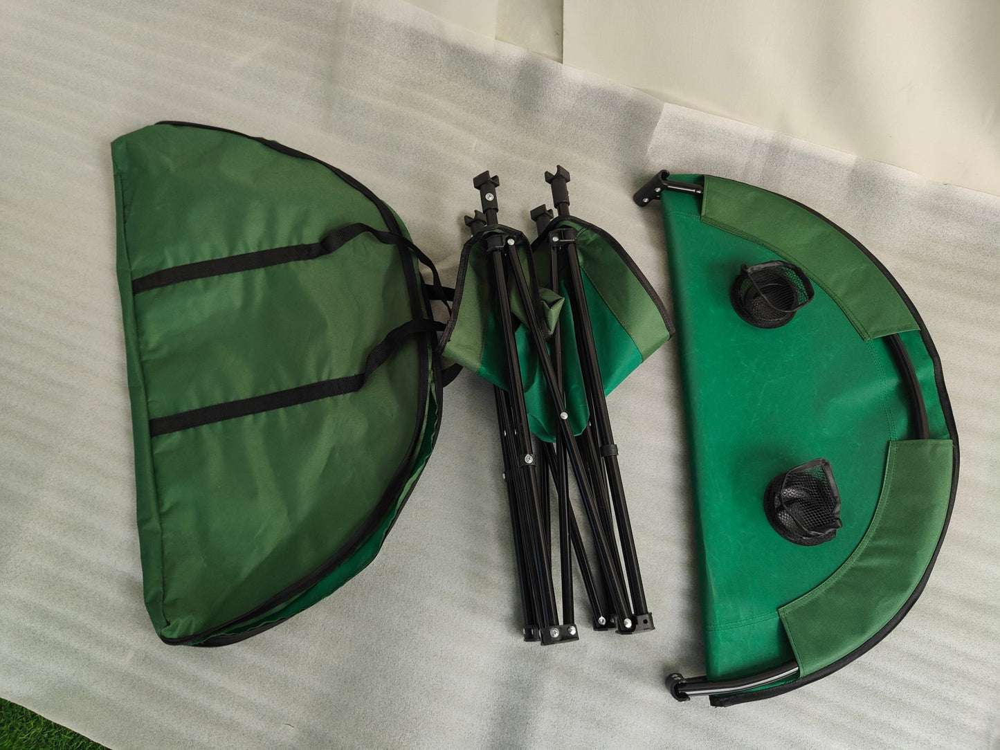 30" Foldable Camping Table, Green, 50 lb Weight Capacity – FCT03076 - with | Sold by Uncle Wiener's Wholesale