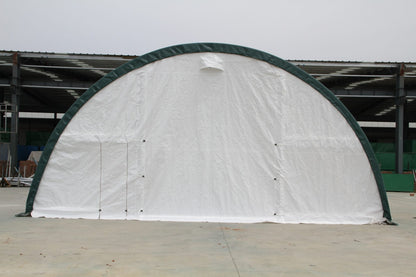 30 Ft Wide Galvanized Steel Storage Shelter – S Model Single Truss Building for Industrial & Farm Use - Farm Equipment with 30X40X15 10.5 OZ PE | Sold by Uncle Wiener's Wholesale