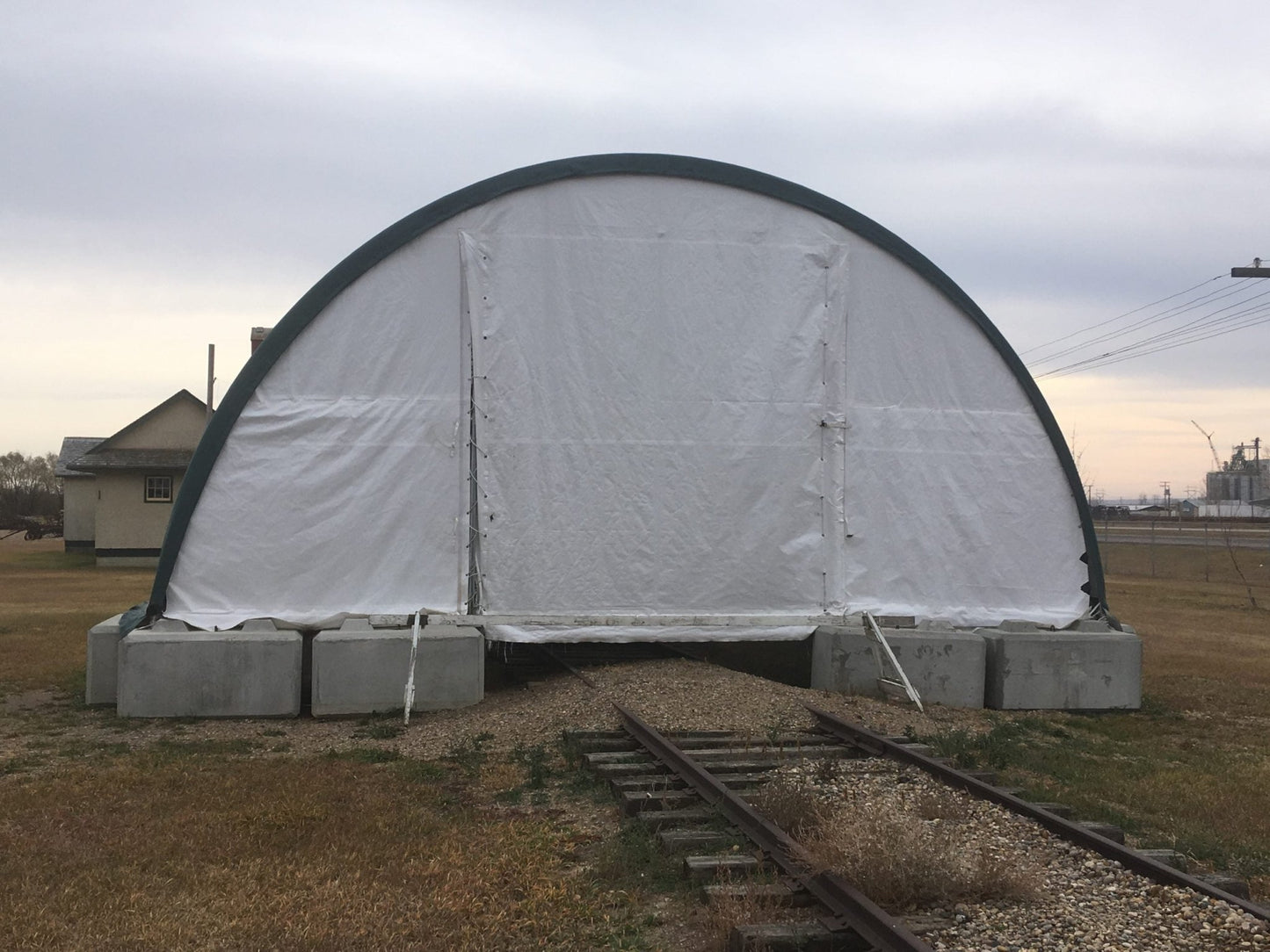 30 Ft Wide Galvanized Steel Storage Shelter – S Model Single Truss Building for Industrial & Farm Use - Farm Equipment with 30X40X15 10.5 OZ PE | Sold by Uncle Wiener's Wholesale