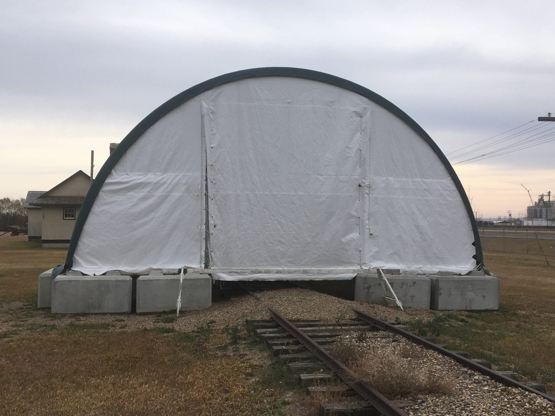 30 Ft Wide Galvanized Steel Storage Shelter – S Model Single Truss Building for Industrial & Farm Use - Farm Equipment with 30X40X15 10.5 OZ PE | Sold by Uncle Wiener's Wholesale